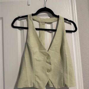 Stylish Green Sleeveless Top